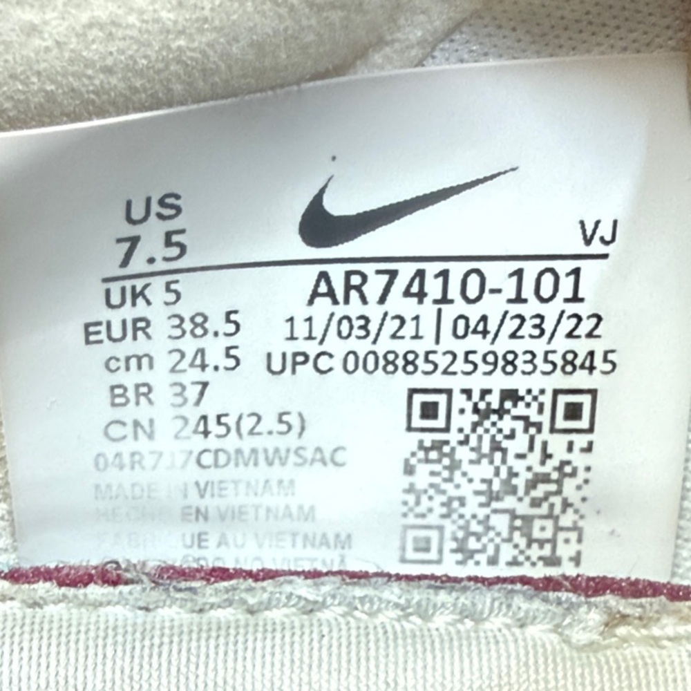 Nike Cream, Black & White Slip-On Athletic Sneakers - Picture 5 of 5